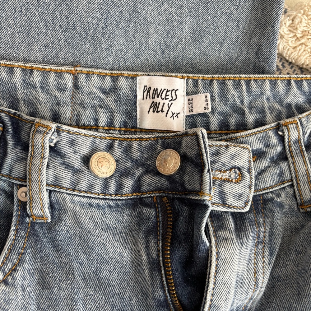 Princess Polly cropped wide leg jeans - Picture 2 of 2